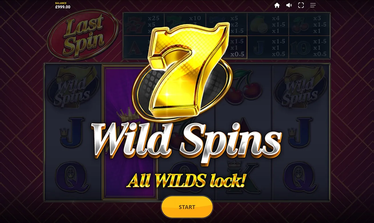 777 Super Strike: Red Tiger's own screenshot with a £999.00 balance: a Last Spin label, the...
