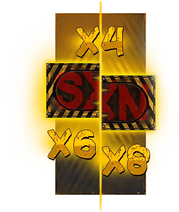 Apocalypse Super xNudge: Nolimit City's card for the Super xNudge Feature Spin: two halves of an SXN...