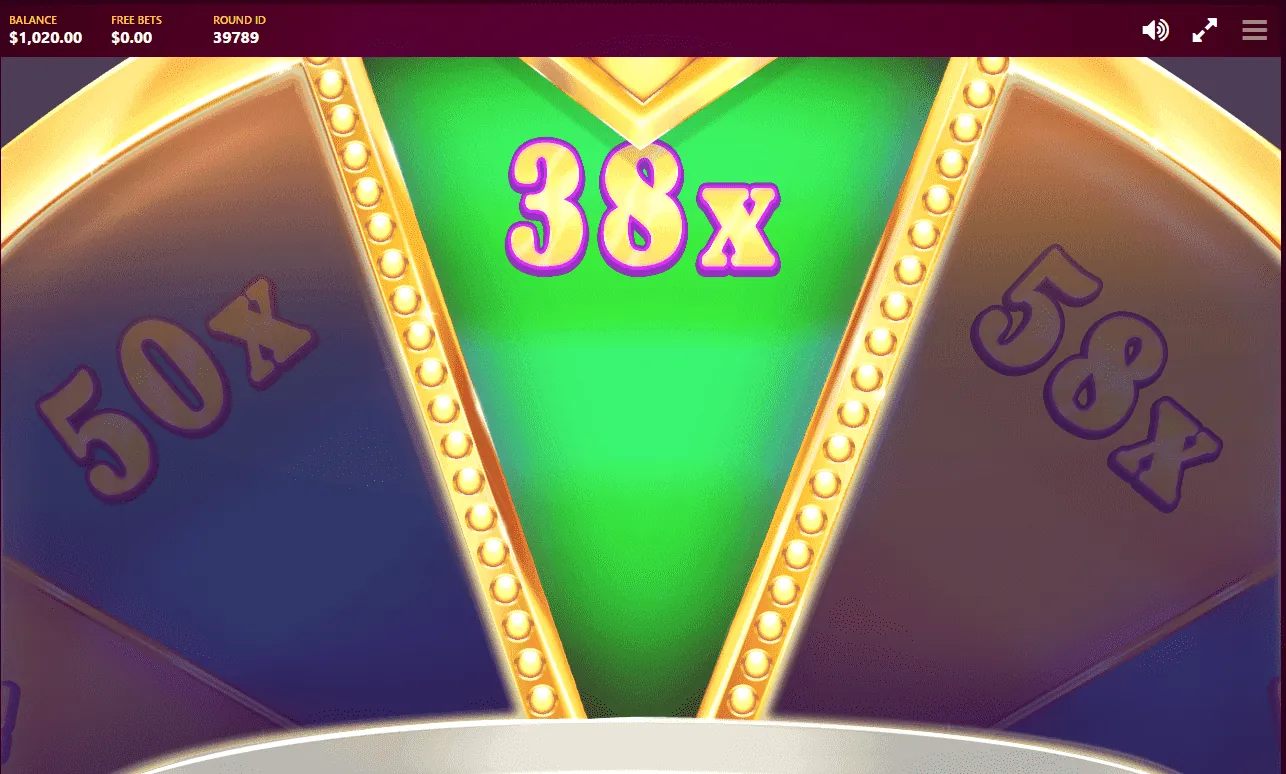 Grand Wheel: A close-up of the big wheel in Red Tiger's own screenshot, with round ID...