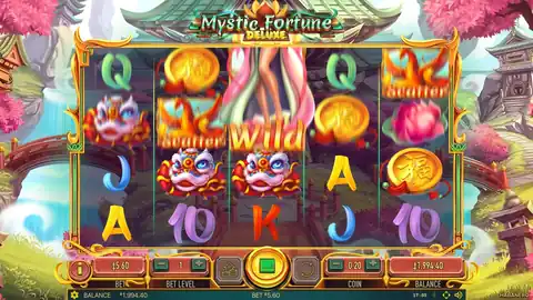 Mystic Fortune Deluxe: One spin in Habanero's free demo, with a coin of 0.20 on each of the 28...