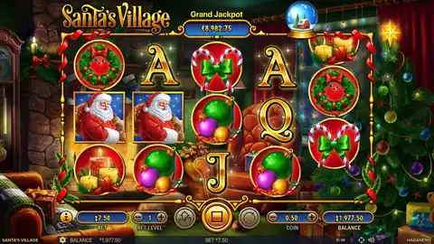 Santa's Village: One spin in Habanero's free demo at a bet of 7.50 (bet level 1, coin 0.50)....
