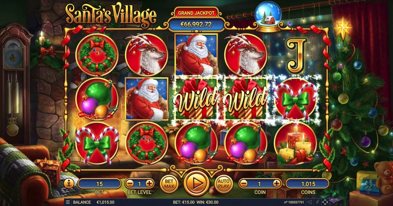 Santa's Village: Habanero's shot of the base game in a living room with a fireplace and a...