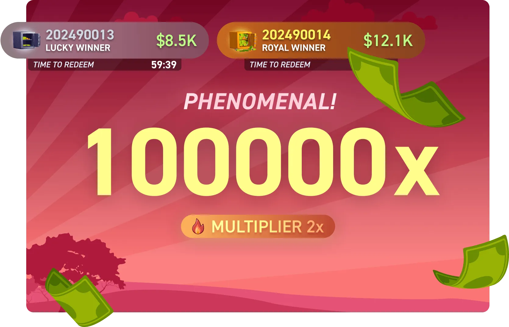 SkyPilot: An image from the studio's game page, amounts in dollars: PHENOMENAL! over...